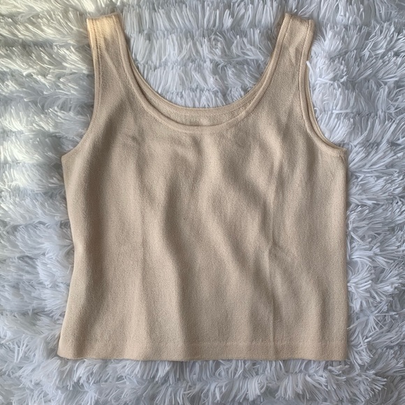 St. John Tops - St. John Cream Sleeveless Knit Top